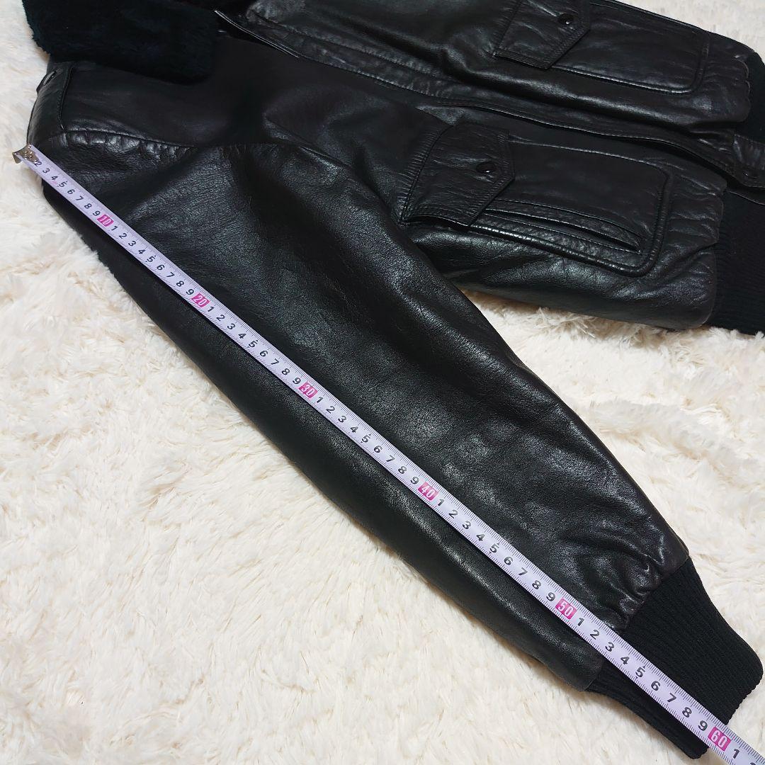 G-1 ミリタリー 牛革 フライトジャケット 襟ボア 裏地ボア