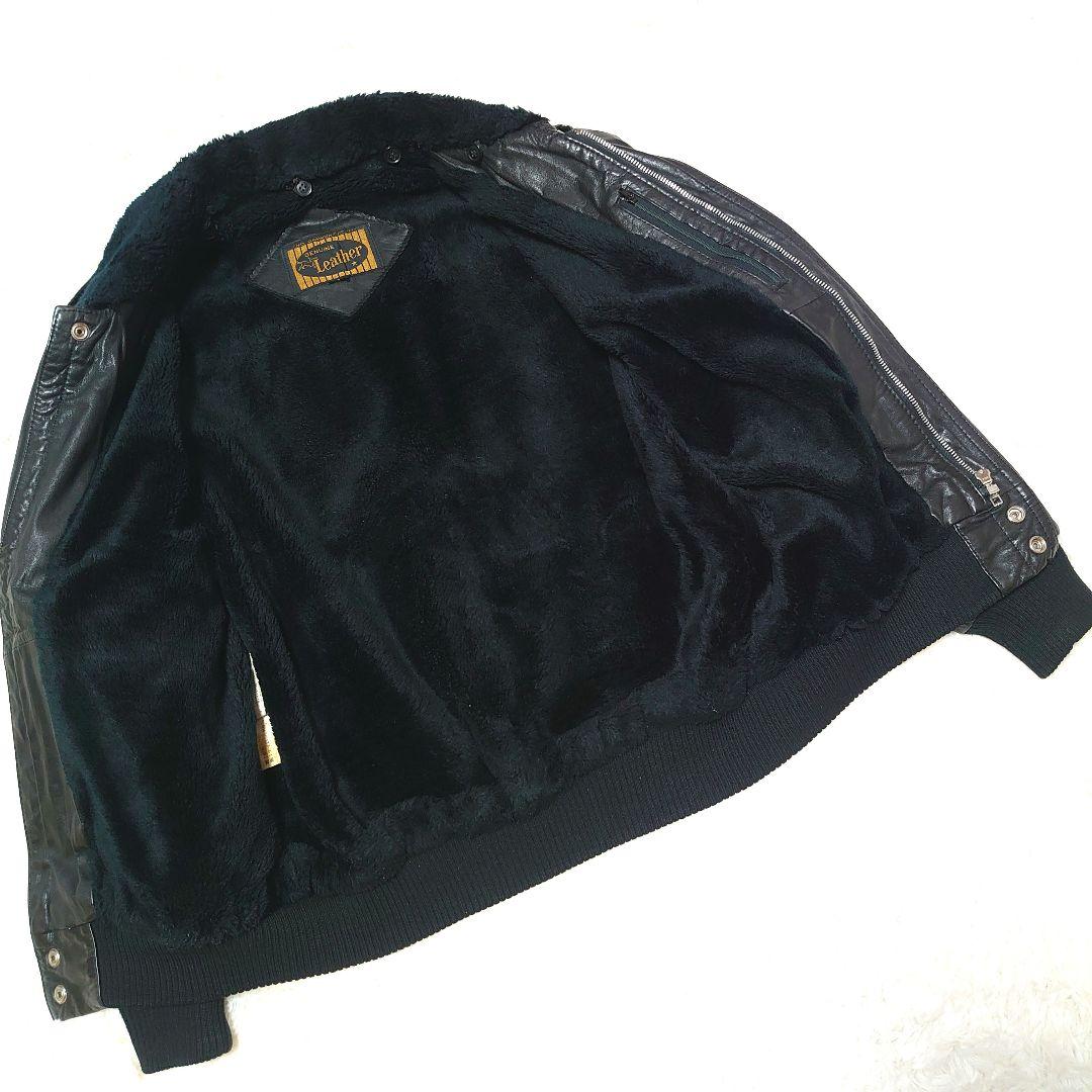 G-1 ミリタリー 牛革 フライトジャケット 襟ボア 裏地ボア