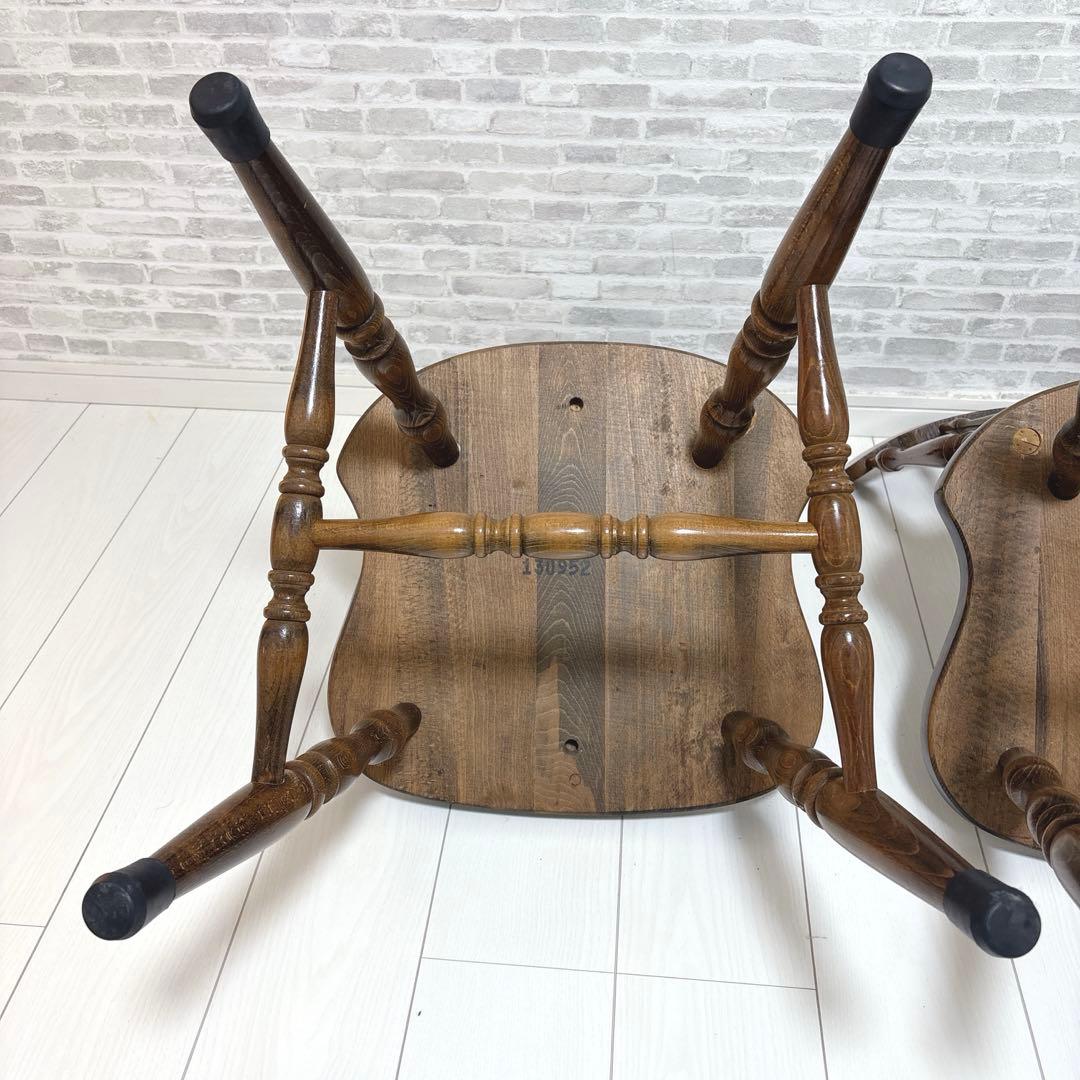 飛騨家具【キツツキ】 ウィンザーチェア ダイニングチェア2脚