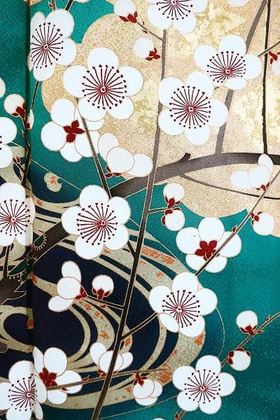 ★専用★美品 振袖 緑 枝梅 雲取 流水 金彩加工 身丈160cm お洒落