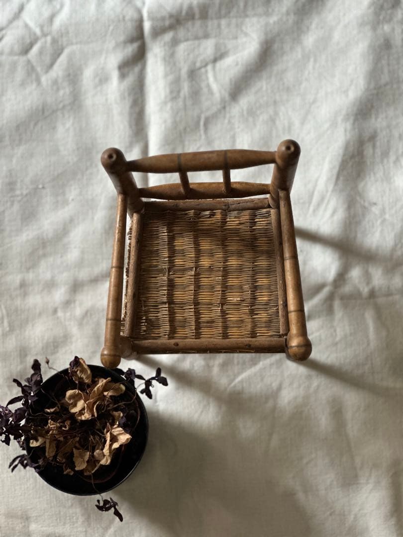 ⚫︎フランスアンティーク⚫︎古木のドール用チェア 椅子 ドールハウス パリ