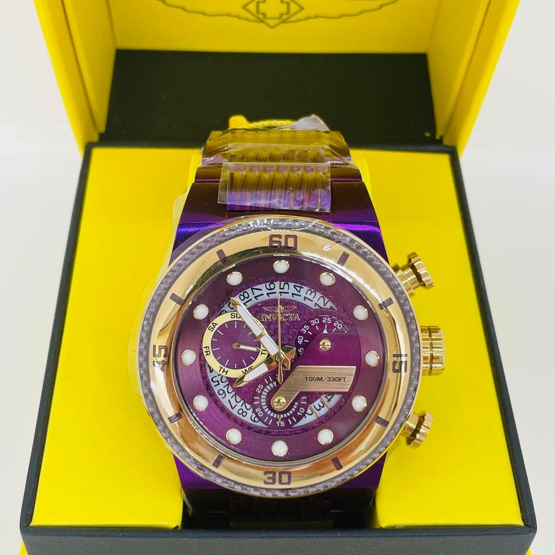 【新品未使用】INVICTA　インビクタ　腕時計　紫　パープル　箱付き