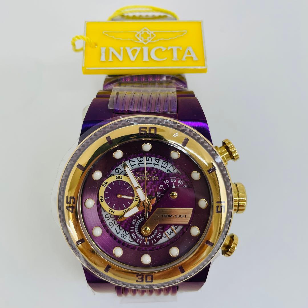 【新品未使用】INVICTA　インビクタ　腕時計　紫　パープル　箱付き