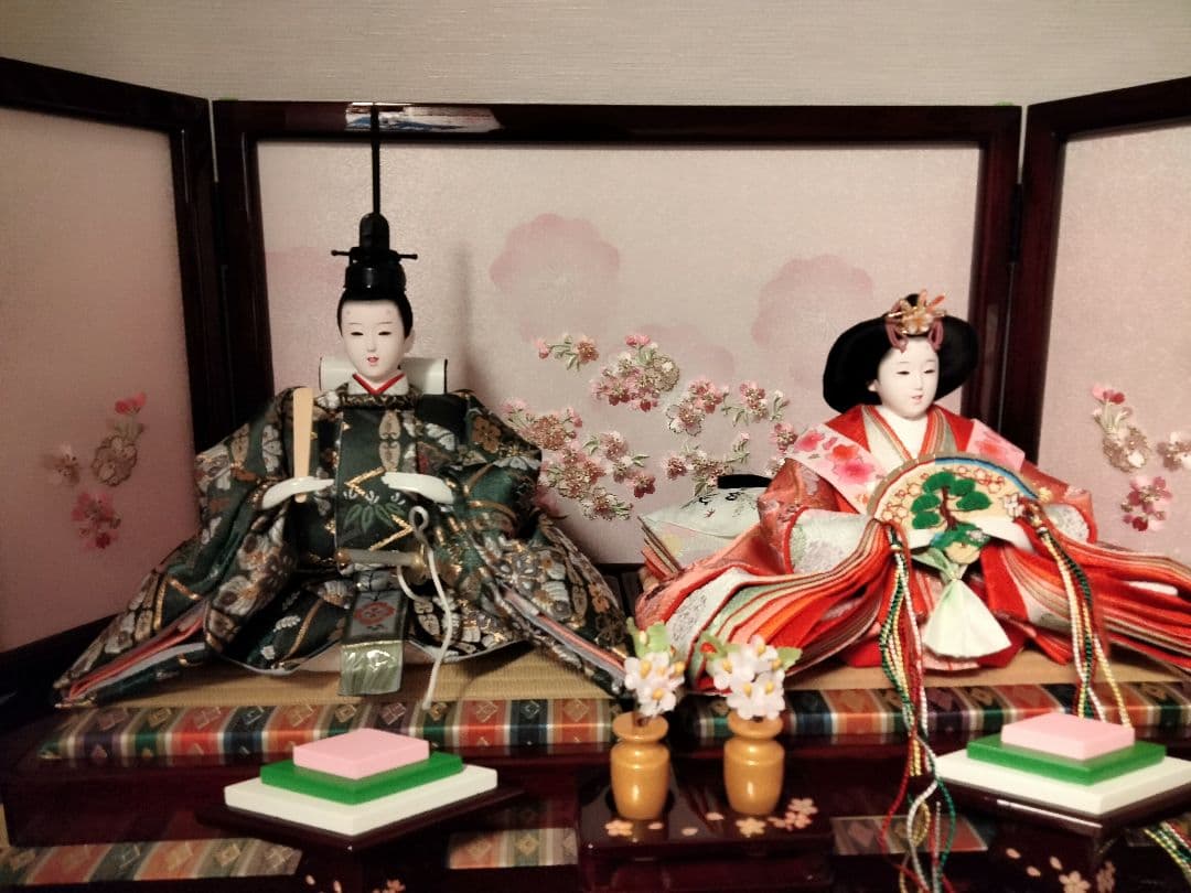 雛人形　桃小町　五人収納飾り　久月