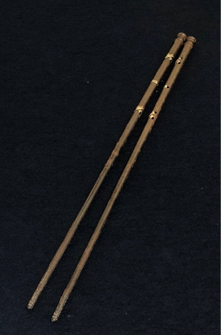 《R》茶道具 鉄火箸 明珍宗春作 共箱　260209け1