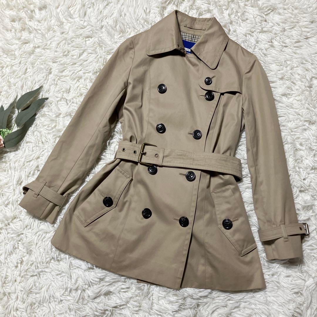 【BURBERRY】バーバリーブルーレーベル　トレンチコート　ベルト　36