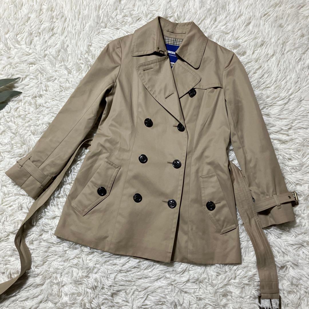 【BURBERRY】バーバリーブルーレーベル　トレンチコート　ベルト　36