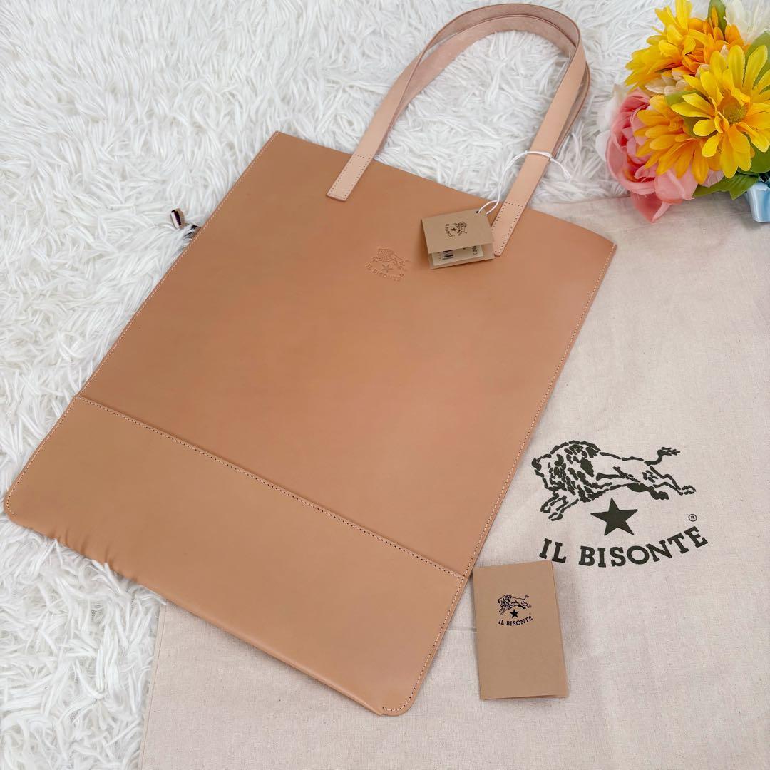 新品タグ付　イルビゾンテ　トートバッグ　ロゴ　ショルダーバッグ　レザー　保存袋