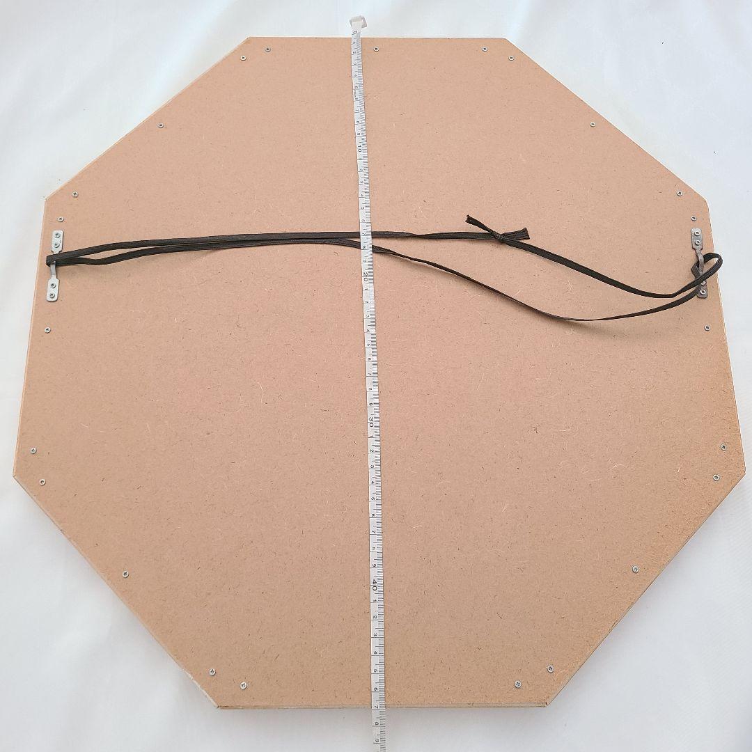 ミラー 鏡 インテリア 八角形 壁掛け 額縁 ウォールミラー ゴールド