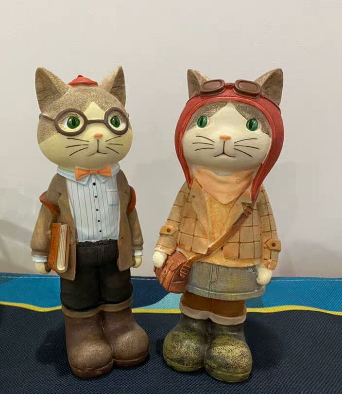 猫ちゃんの置物セット