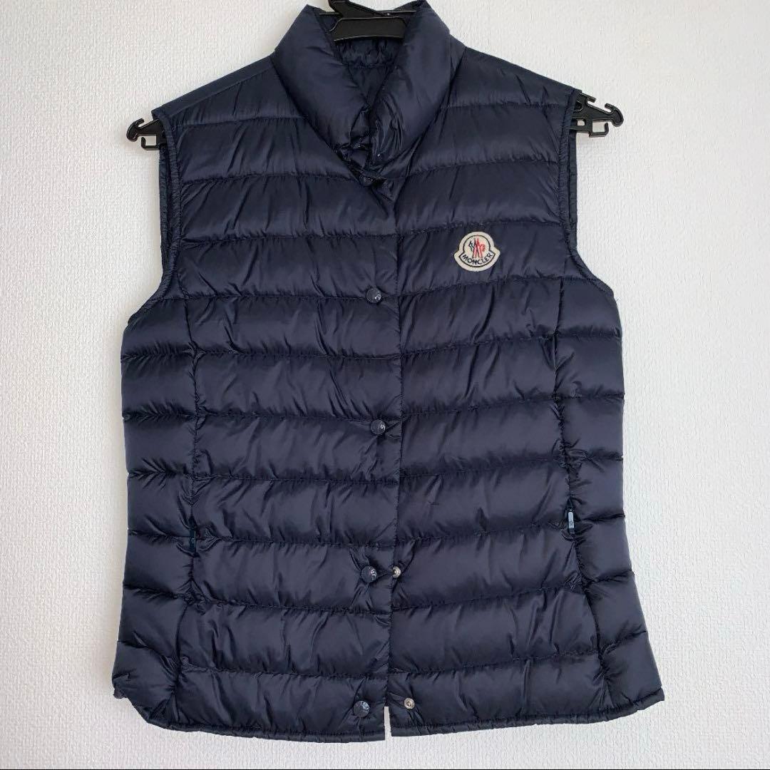 美品　モンクレール　0 ネイビー　LONGUESAISON LIANE