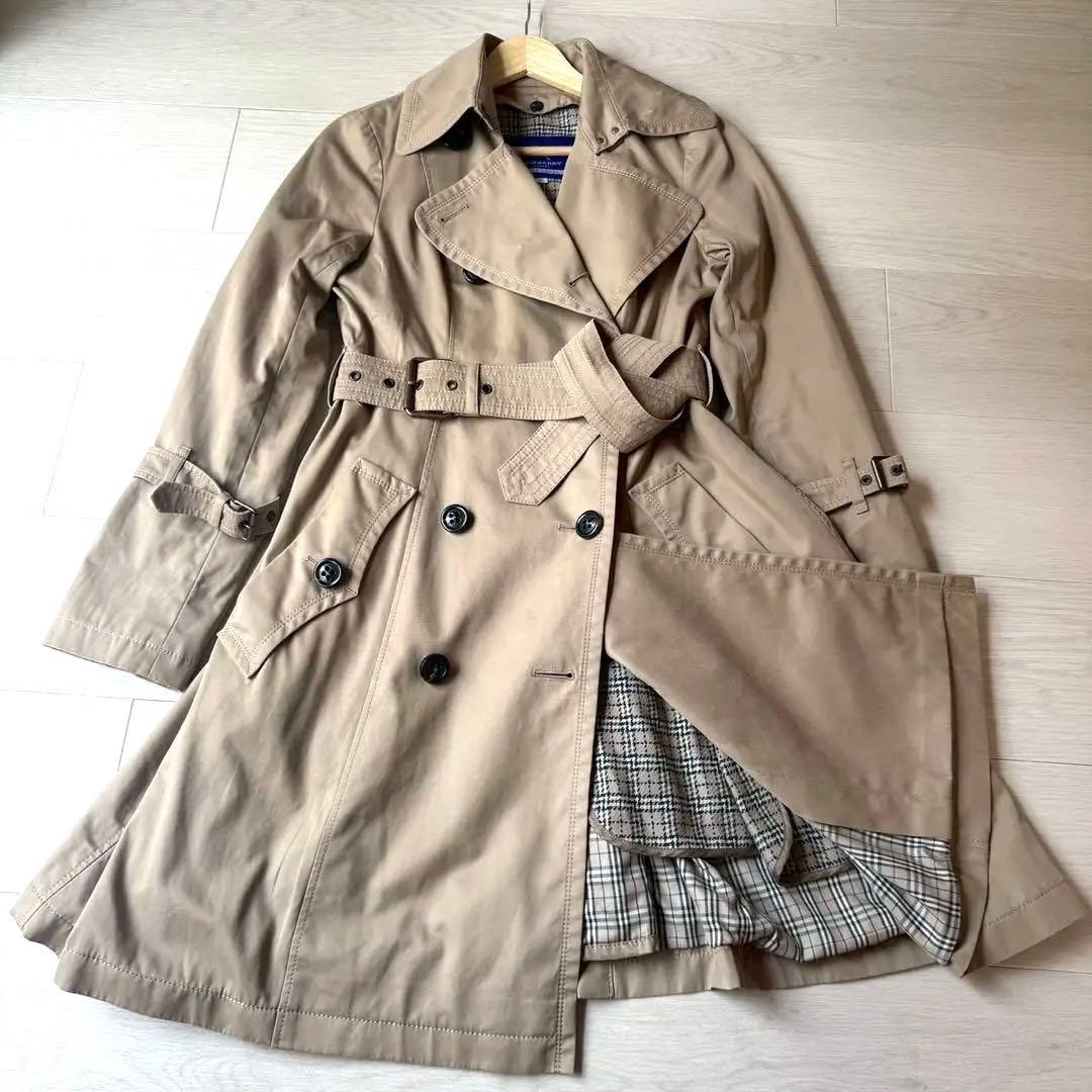 バーバリーブルーレーベル　ライナー　トレンチコート　36 ハニーベージュ