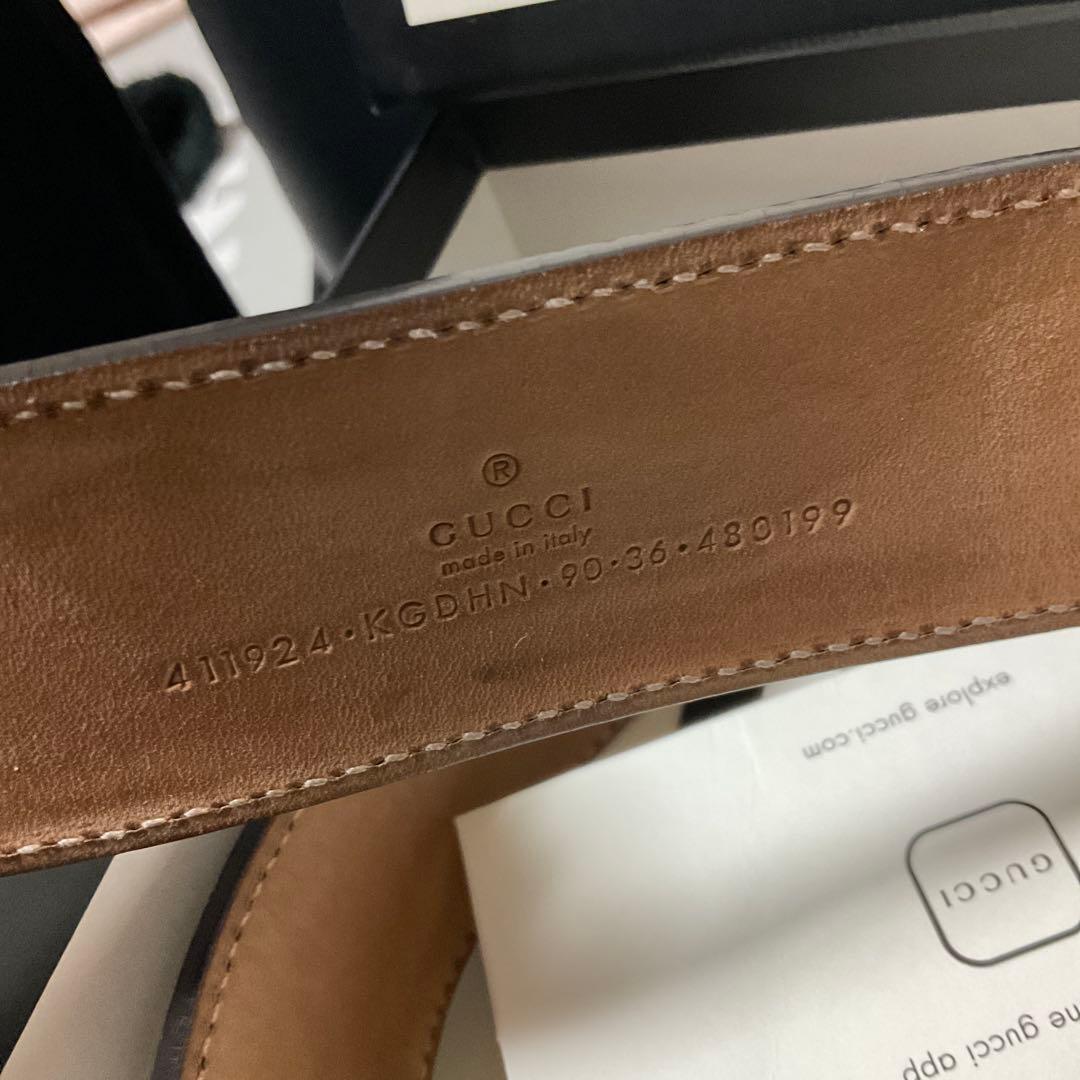 グッチ GUCCI GG スプリーム ベルト シルバー　モノグラム　金具メンズ
