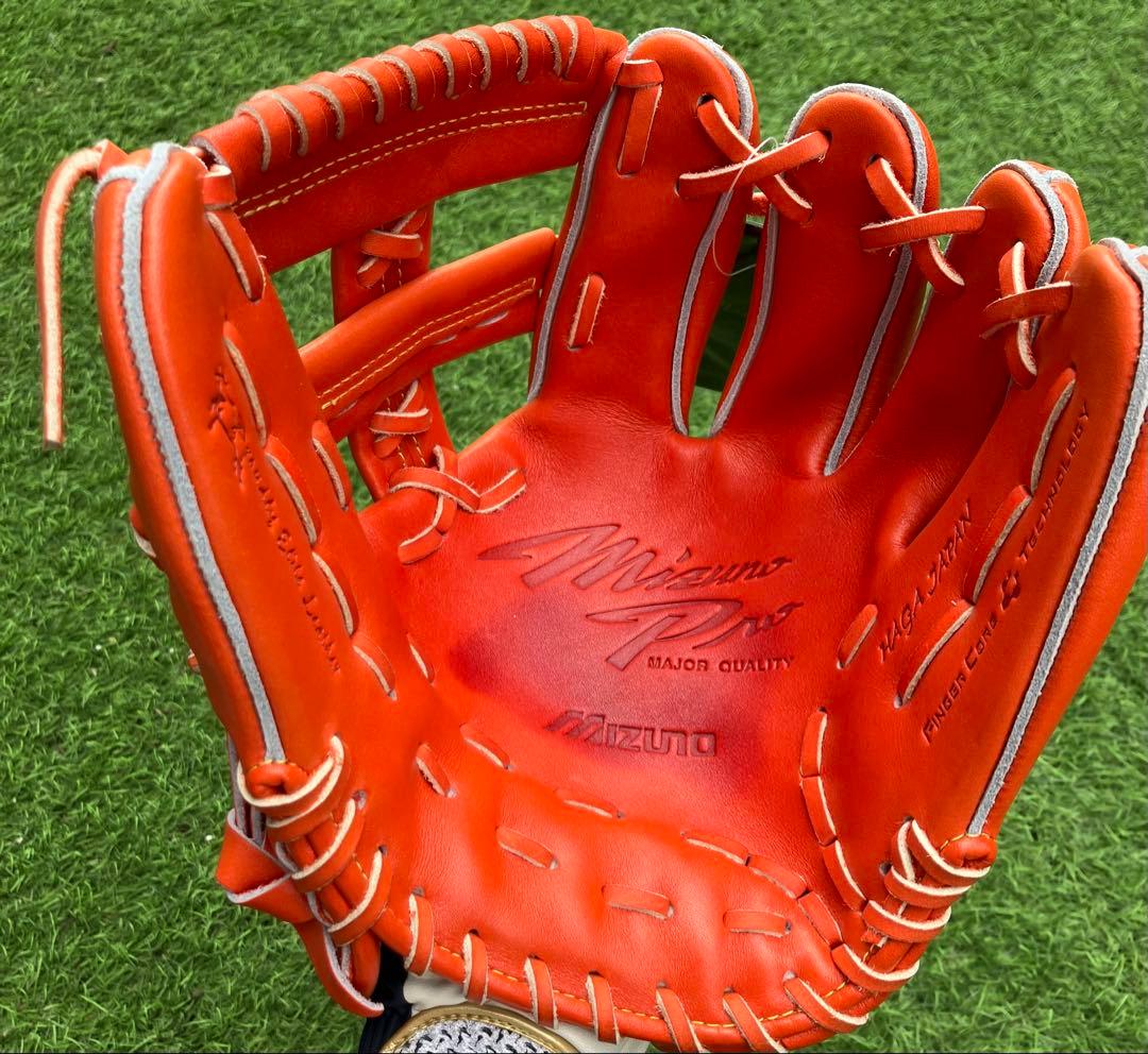 HAGA 新品 ミズノプロ　グローブ　日本製　硬式　フィンガーコアテクノロジー