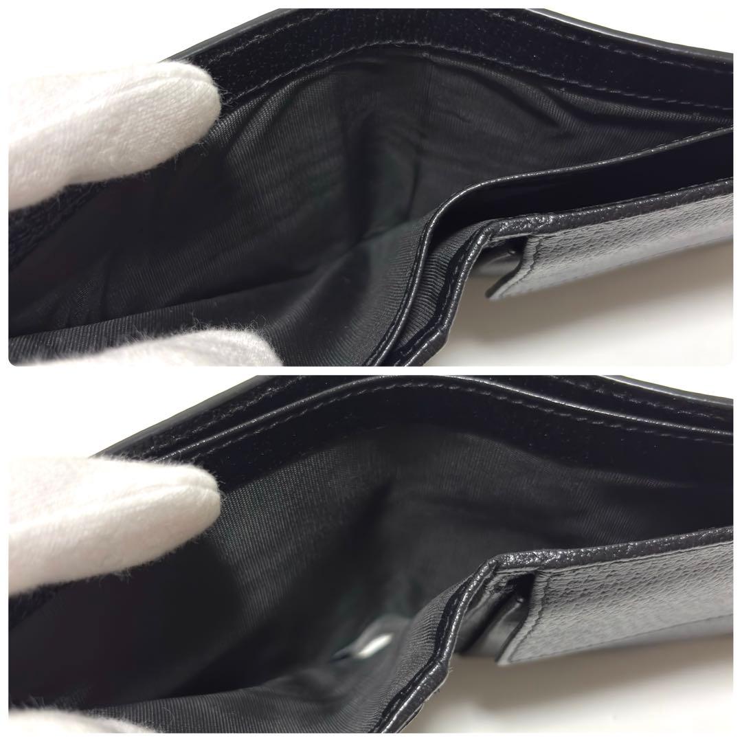 470箱付✨極美品✨GUCCI グッチ 二つ折り財布 GGマーモント レザー 黒