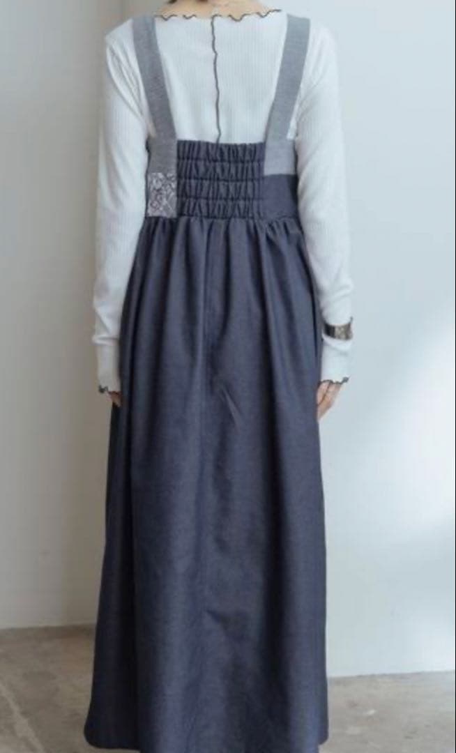 美品エイミーロウ　レース切り替えデニムワンピ　定価¥20000 サイズＦ