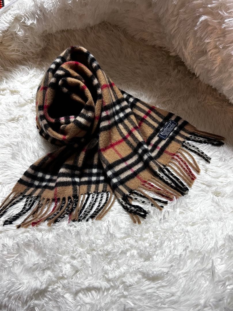 Burberrys カシミア100% マフラー（ノバチェック／ベージュ）