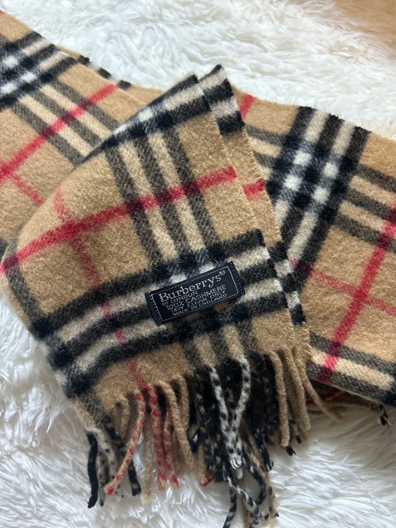 Burberrys カシミア100% マフラー（ノバチェック／ベージュ）