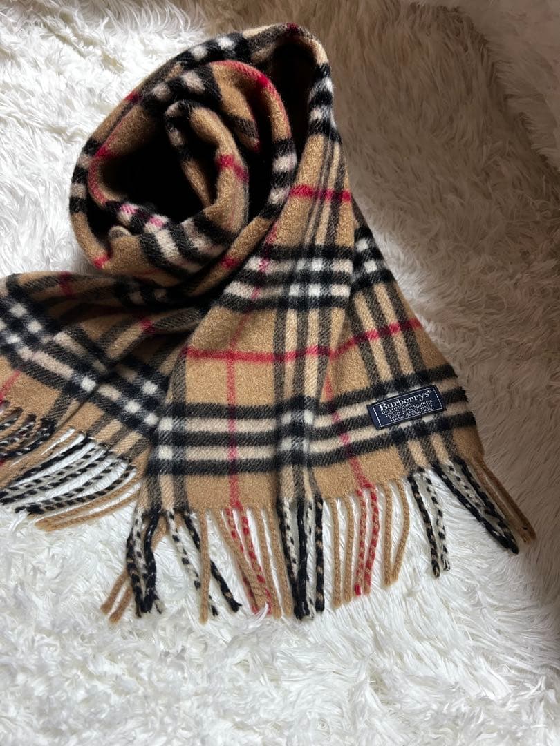 Burberrys カシミア100% マフラー（ノバチェック／ベージュ）