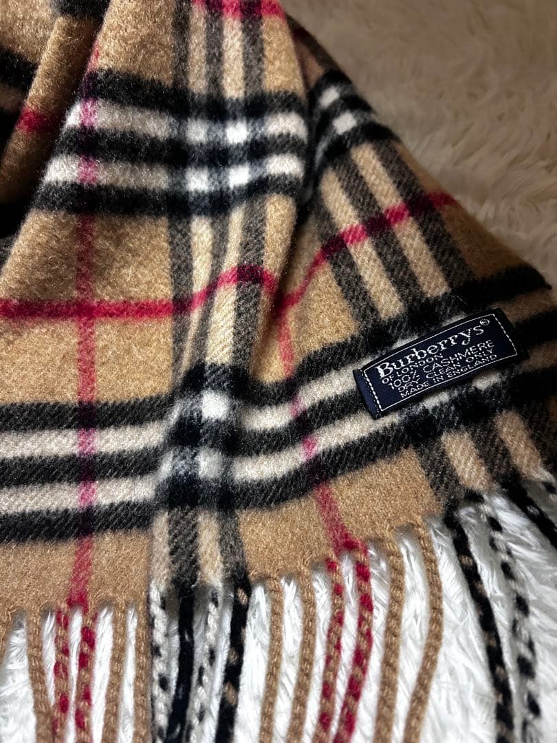 Burberrys カシミア100% マフラー（ノバチェック／ベージュ）