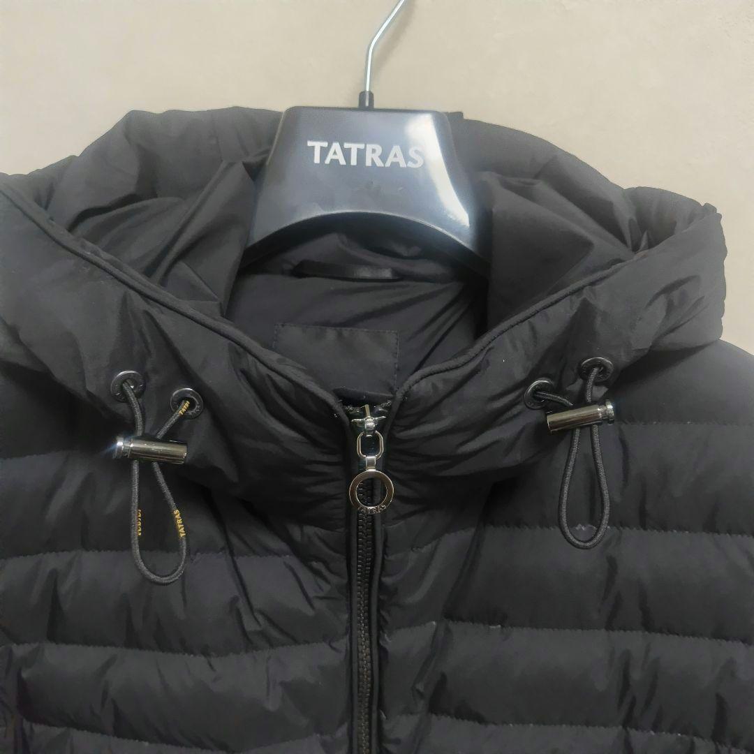 TATRAS ブラック ダウンジャケット HAAVハーブフード付き大きめ4サイズ