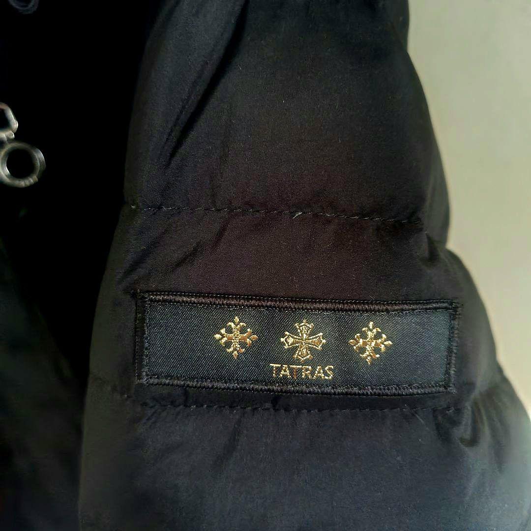 TATRAS ブラック ダウンジャケット HAAVハーブフード付き大きめ4サイズ