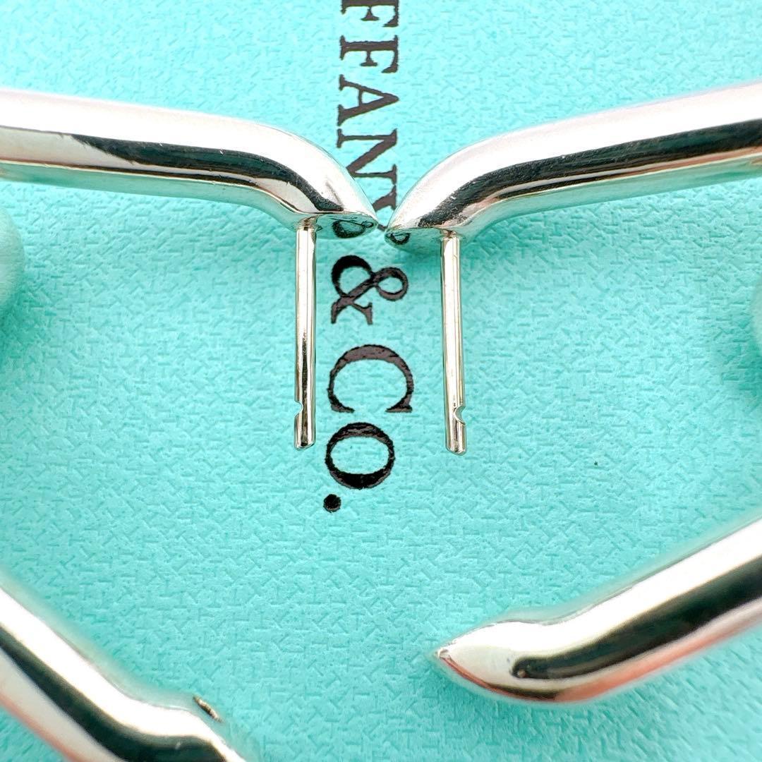 美品 ティファニー ハードウェア リンク エクストララージ ピアス シルバー