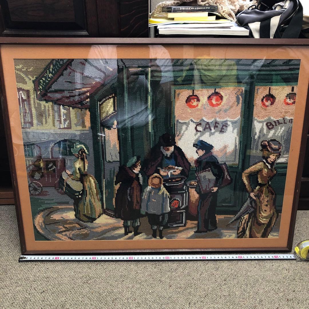 ゴッホの風景画の刺し子作品