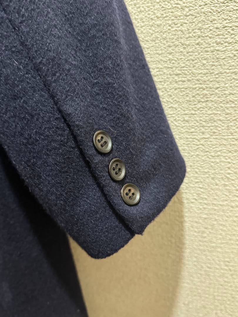 GIANNI VERSACE ネイビーチェスターコート　イタリア製