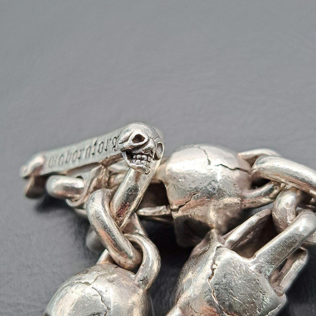 ブレスレット バングル スカル ５スカル 髑髏 ドクロ シルバー