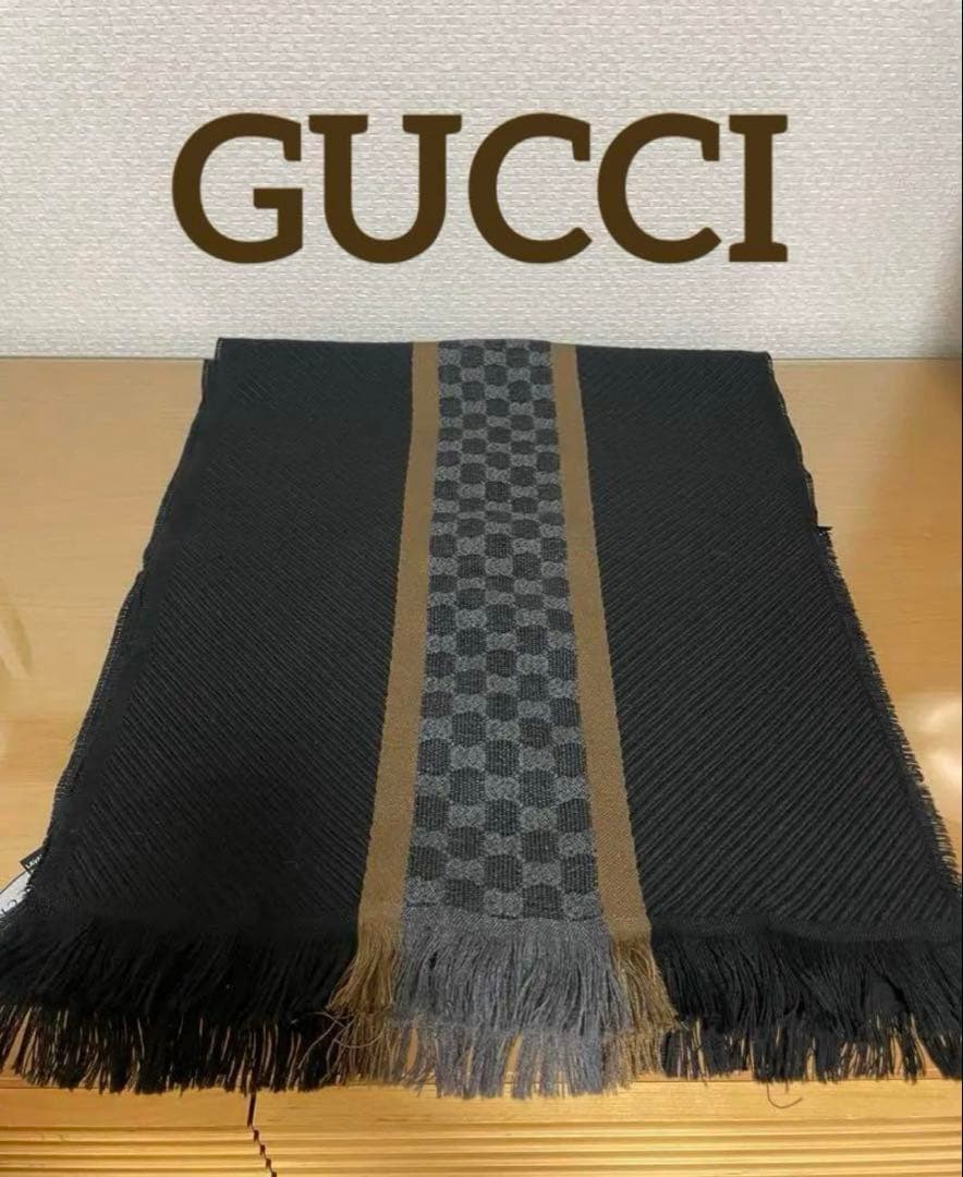 GUCCI マフラー ストール ウール シルク