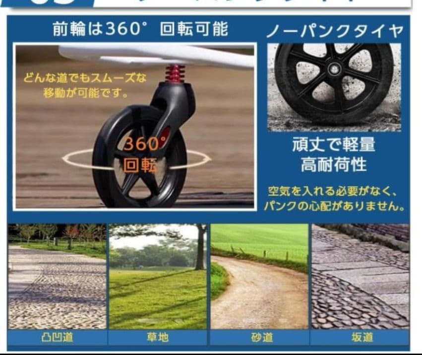 YLOVABLE 折りたたみ式車椅子 ブラック