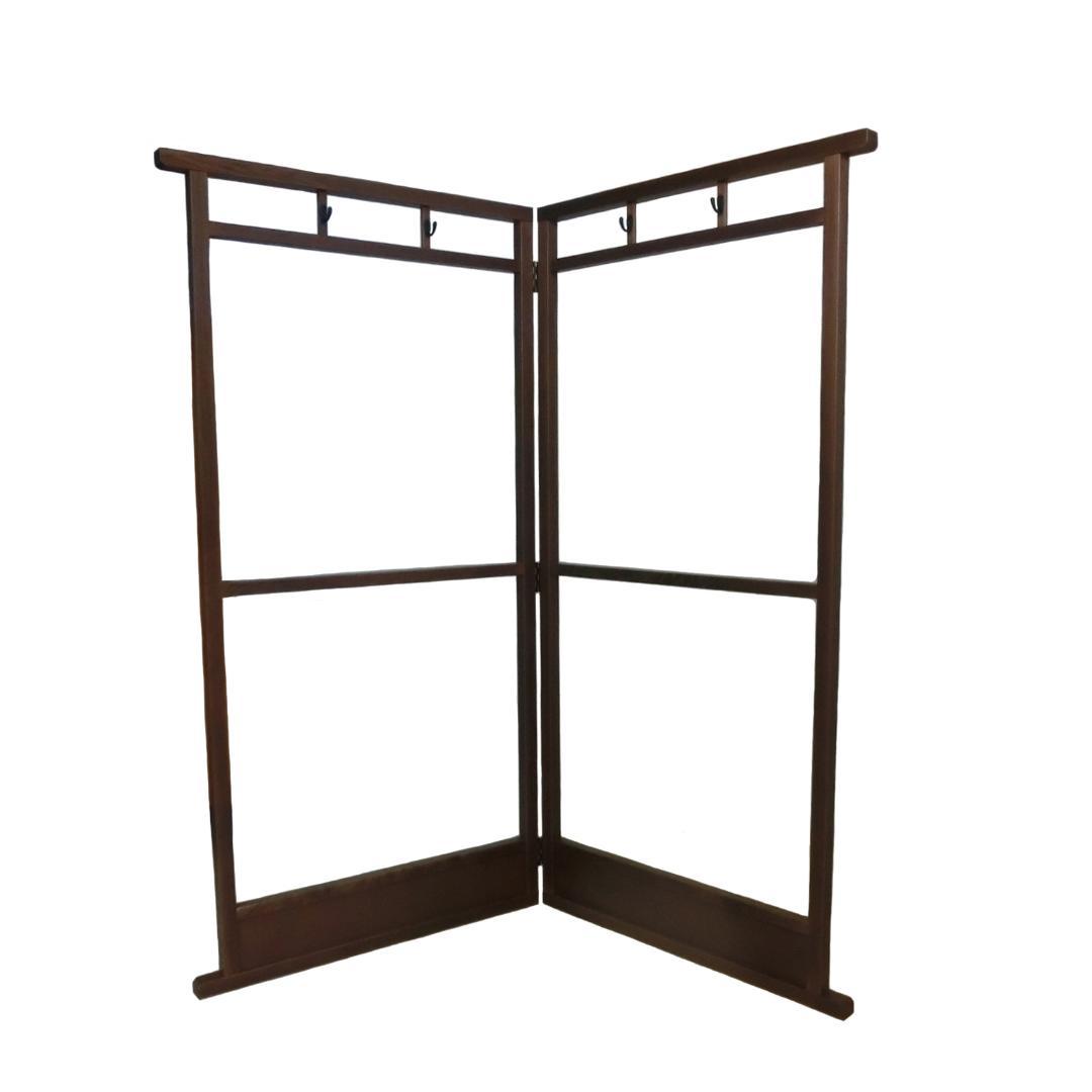 衣桁 服かけ ハンガー ② 国産 360度回転フック 腰板 付き