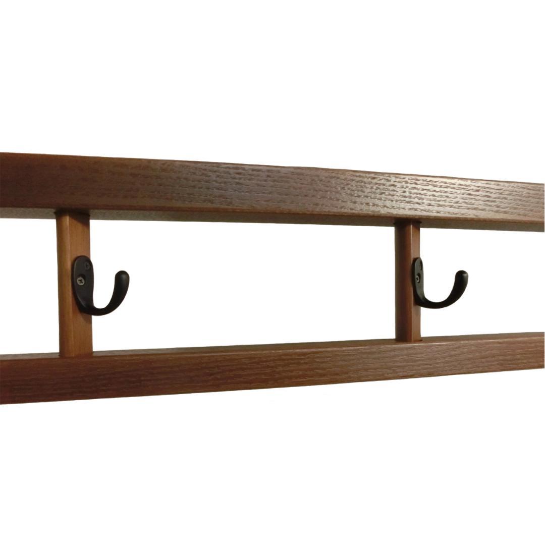 衣桁 服かけ ハンガー ② 国産 360度回転フック 腰板 付き