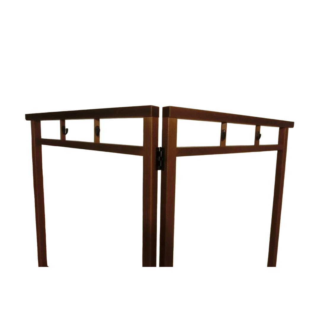 衣桁 服かけ ハンガー ② 国産 360度回転フック 腰板 付き