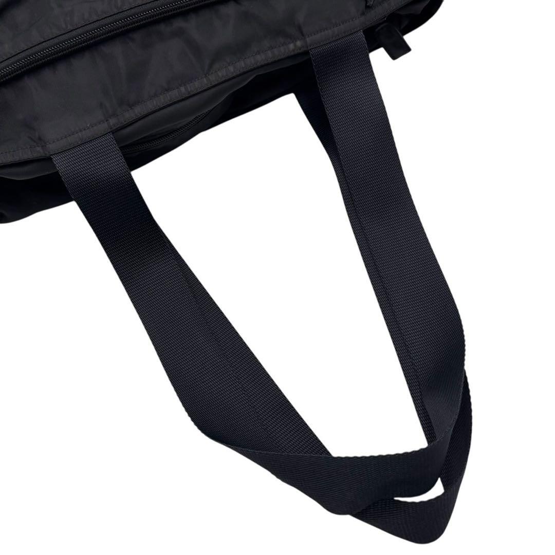 【極美品】PRADA プラダ ナイロン トートバッグ ブラック ロゴプレート