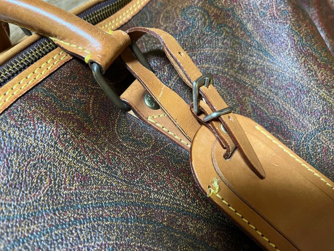 ブラウンレザー ボストンバッグ 鍵付き