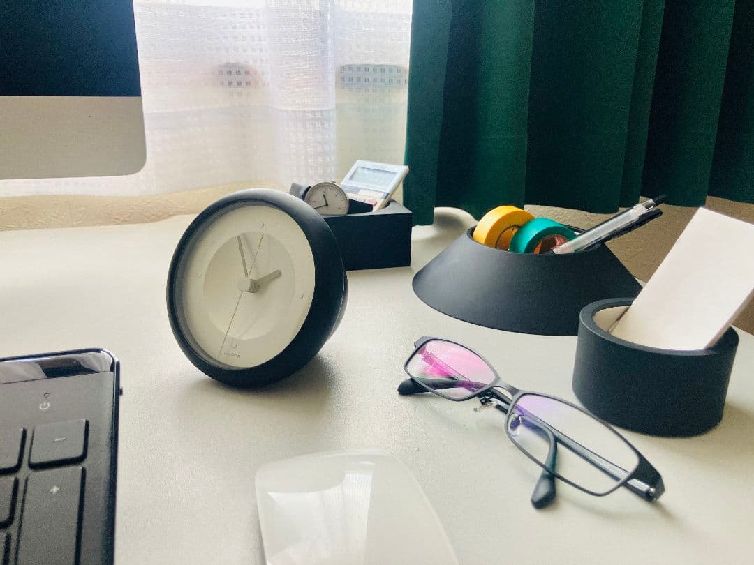 ◉ 黒川雅之 デスクオーガナイザー & クロック セット ポストモダン