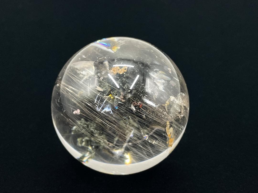 丸玉（レインボーガーデンルチルクォーツ）