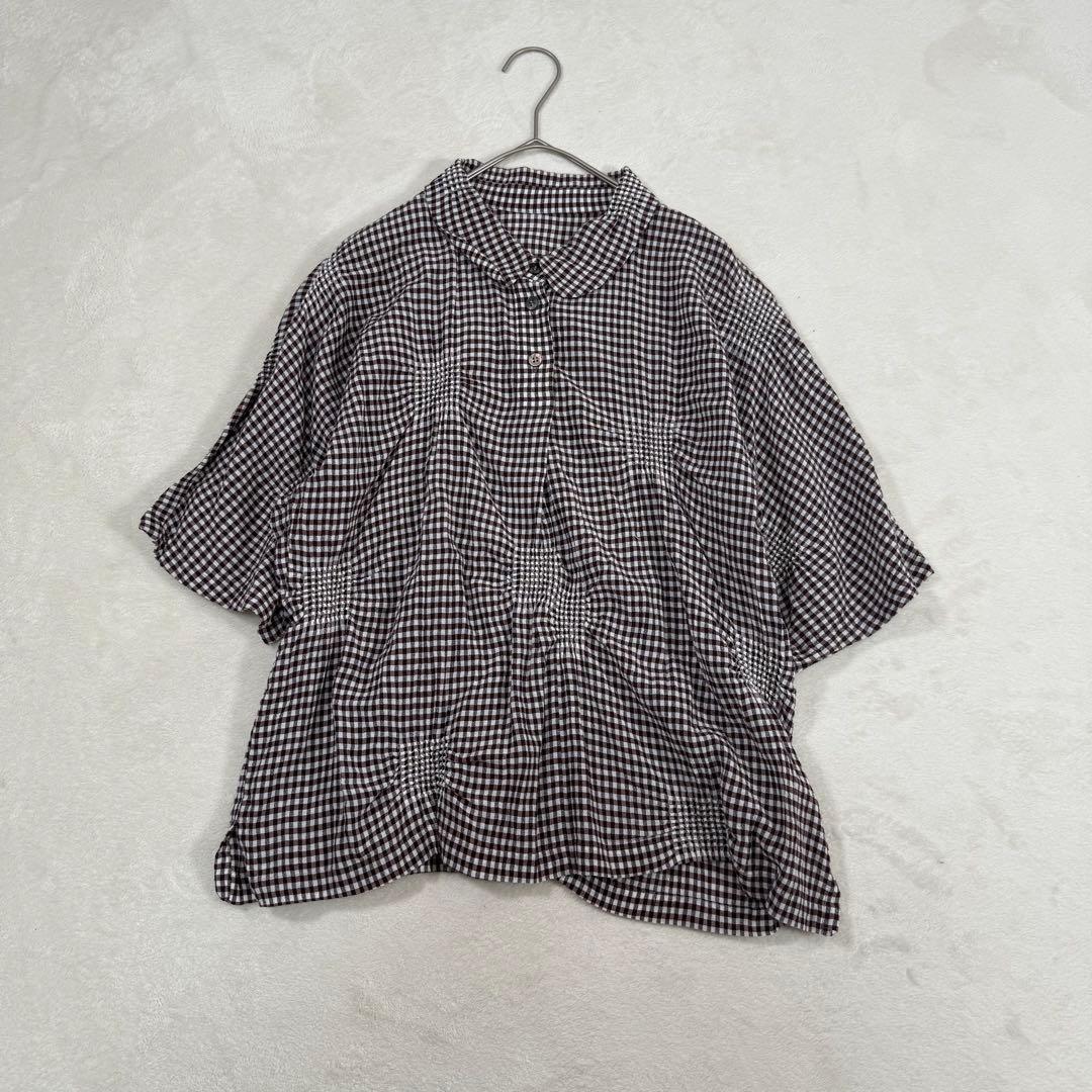 Haat ISSEY MIYAKE ランダム プリーツ シャツ チェック