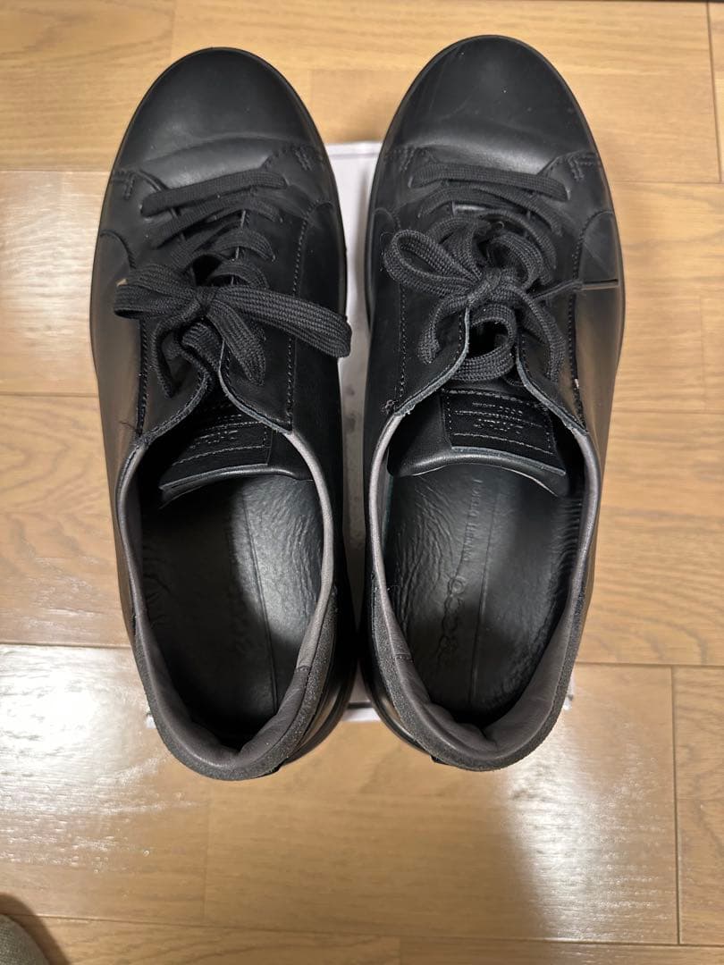 ecco レザースニーカー　ブラック　43