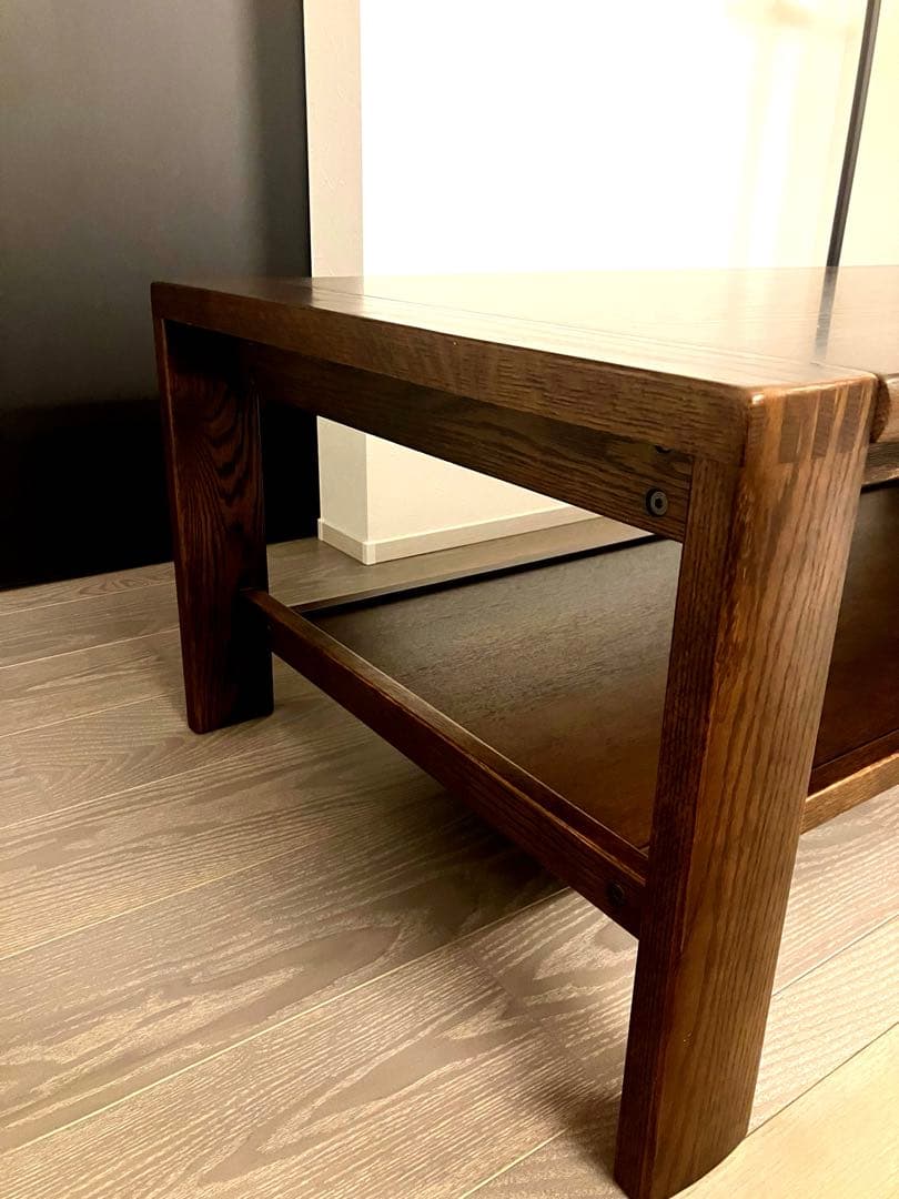 m*e様 美品 浜本工芸 センターテーブルT-2400 無垢 オーク 天然木 ジ