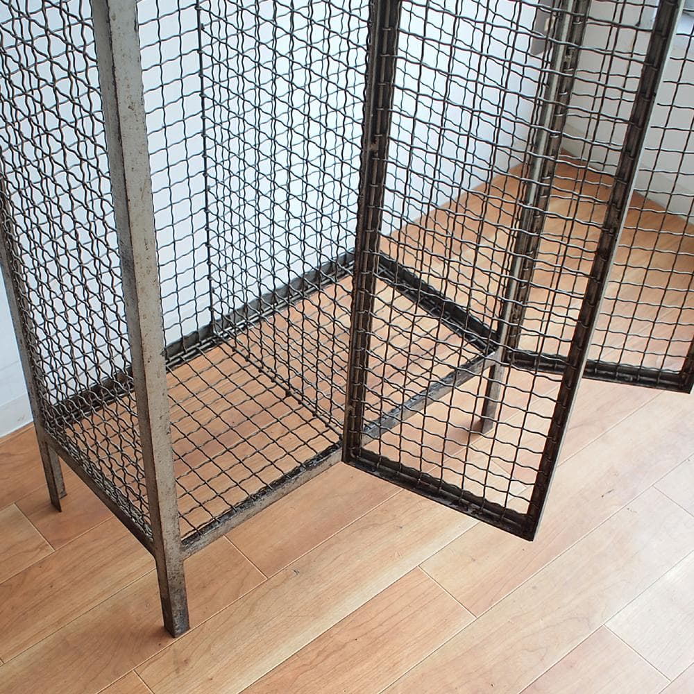 1950-60's ビンテージ ワイヤー メッシュロッカー 2ドア