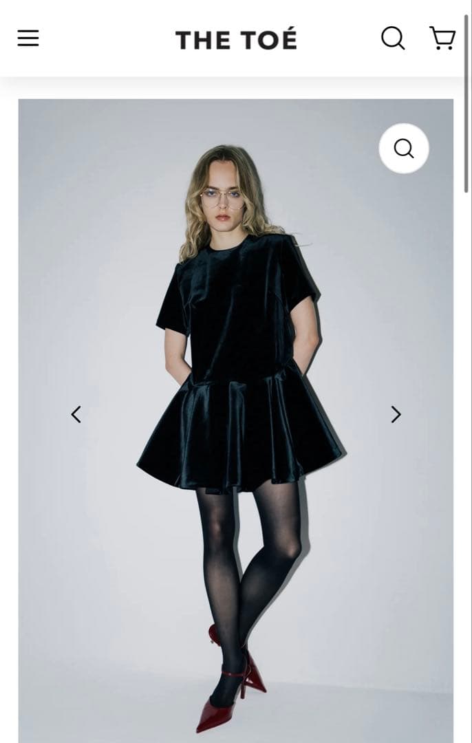 【美品】THE TOE ベロアドレス