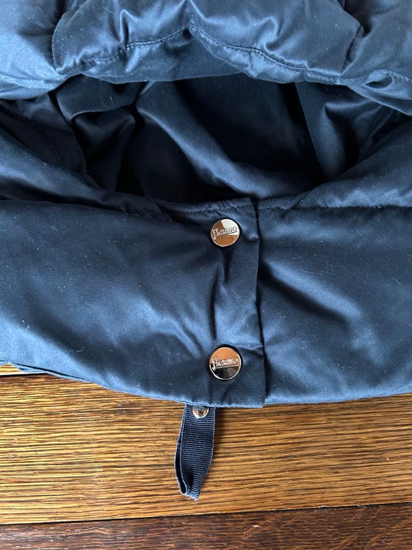 HERNO ヘルノ ノーカラー　ダウンジャケット ネイビー 42