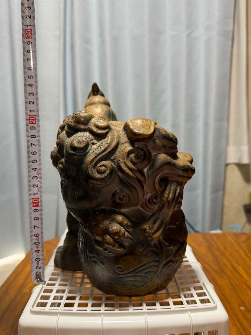 備前焼　獅子置物　難波正己