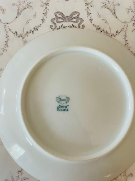 セーブル　ババリア窯　モノグラムのプレート5枚セット　アンティーク