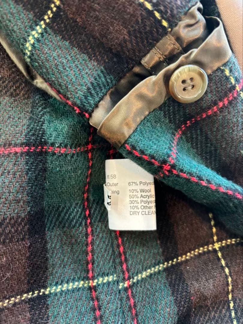 Grenfell 英国製 バルマカーンコート チェック裏地 ベージュ#464