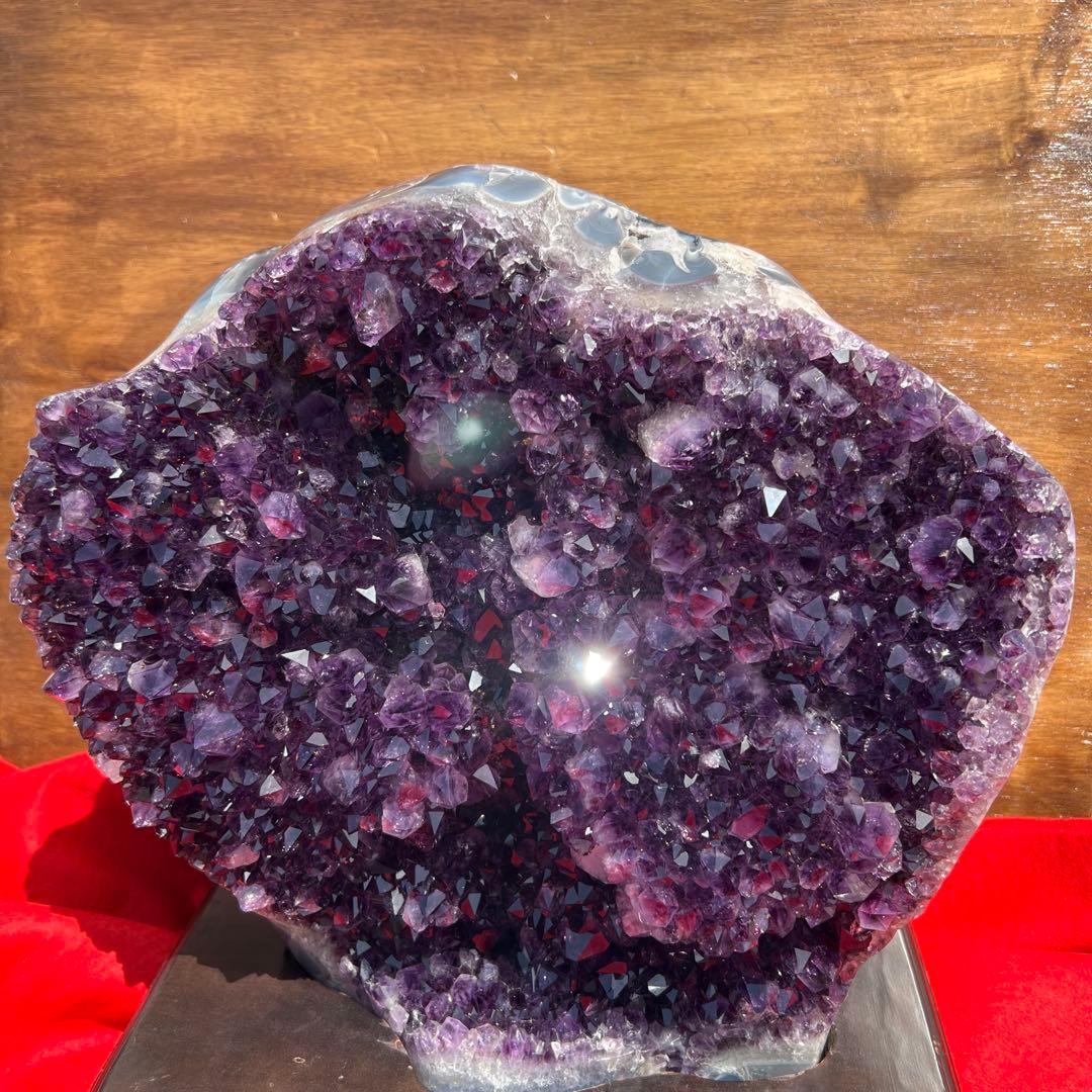 ☆極上超強開運☆絢爛華麗 超極大 美濃紫結晶☆ウルグアイ産 アメジストクラスター