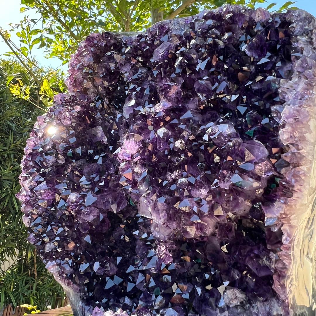 ☆極上超強開運☆絢爛華麗 超極大 美濃紫結晶☆ウルグアイ産 アメジストクラスター